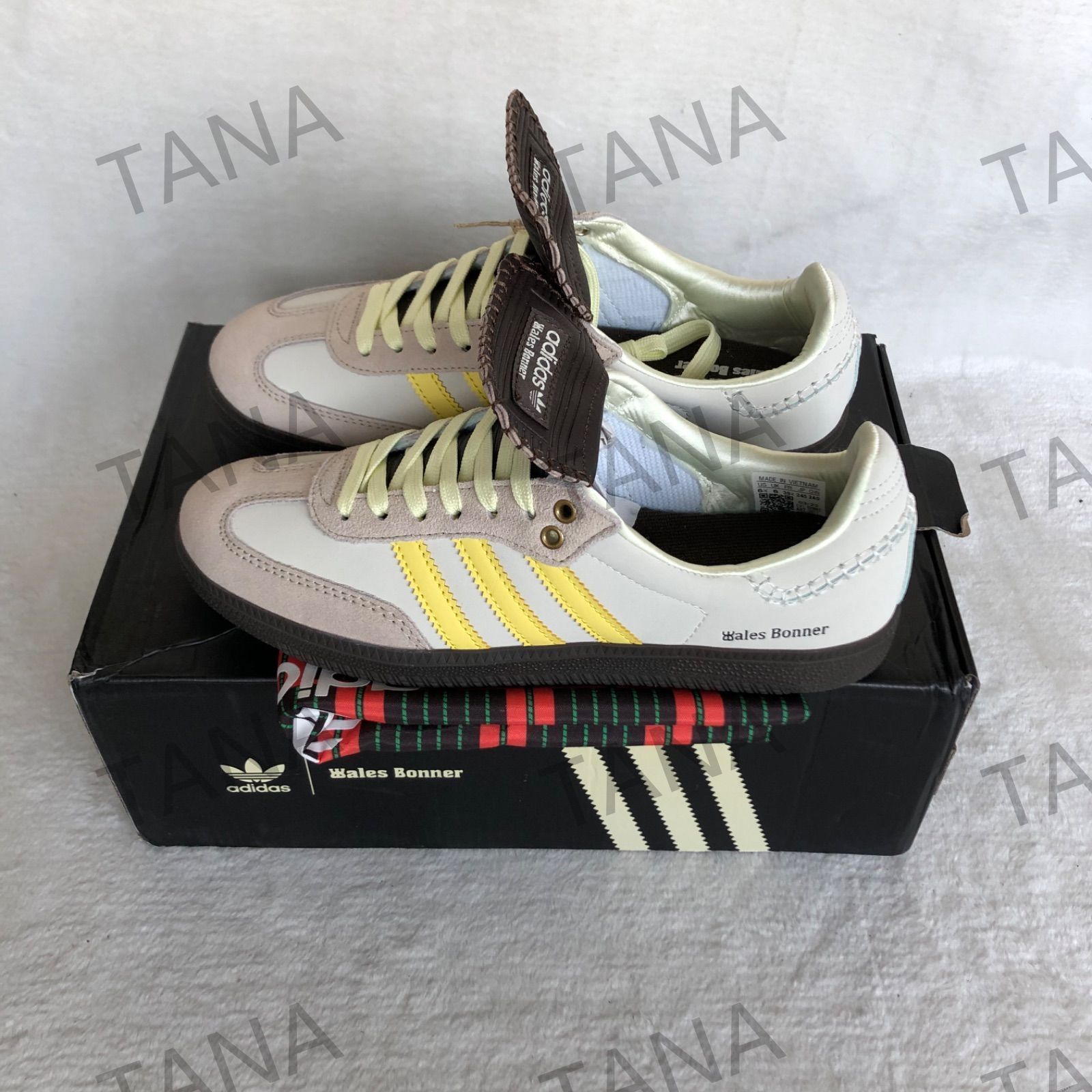 人気 Adidas samba Nubuck Wales Bonner  カップルシューズ レディース/メンズ  Nubuck 箱付