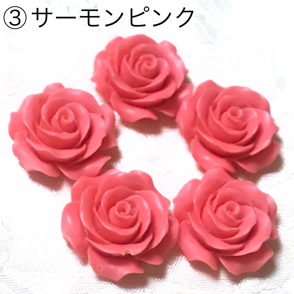 くらしを楽しむアイテム カボション】バラ 薔薇 ばら ハンドメイド 5個 フラワー 大 ドラゴンボールカード