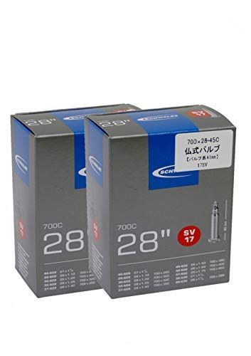 SCHWALBE(シュワルベ) 700×28/45C用チューブ 仏式バルブ 17SV ２本セット