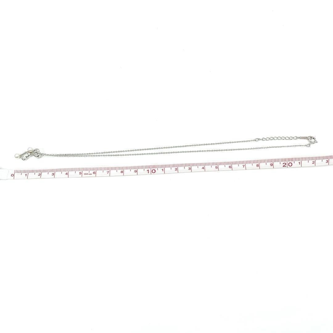 TASAKI タサキ パール ネックレス シルバー ダブルハート
