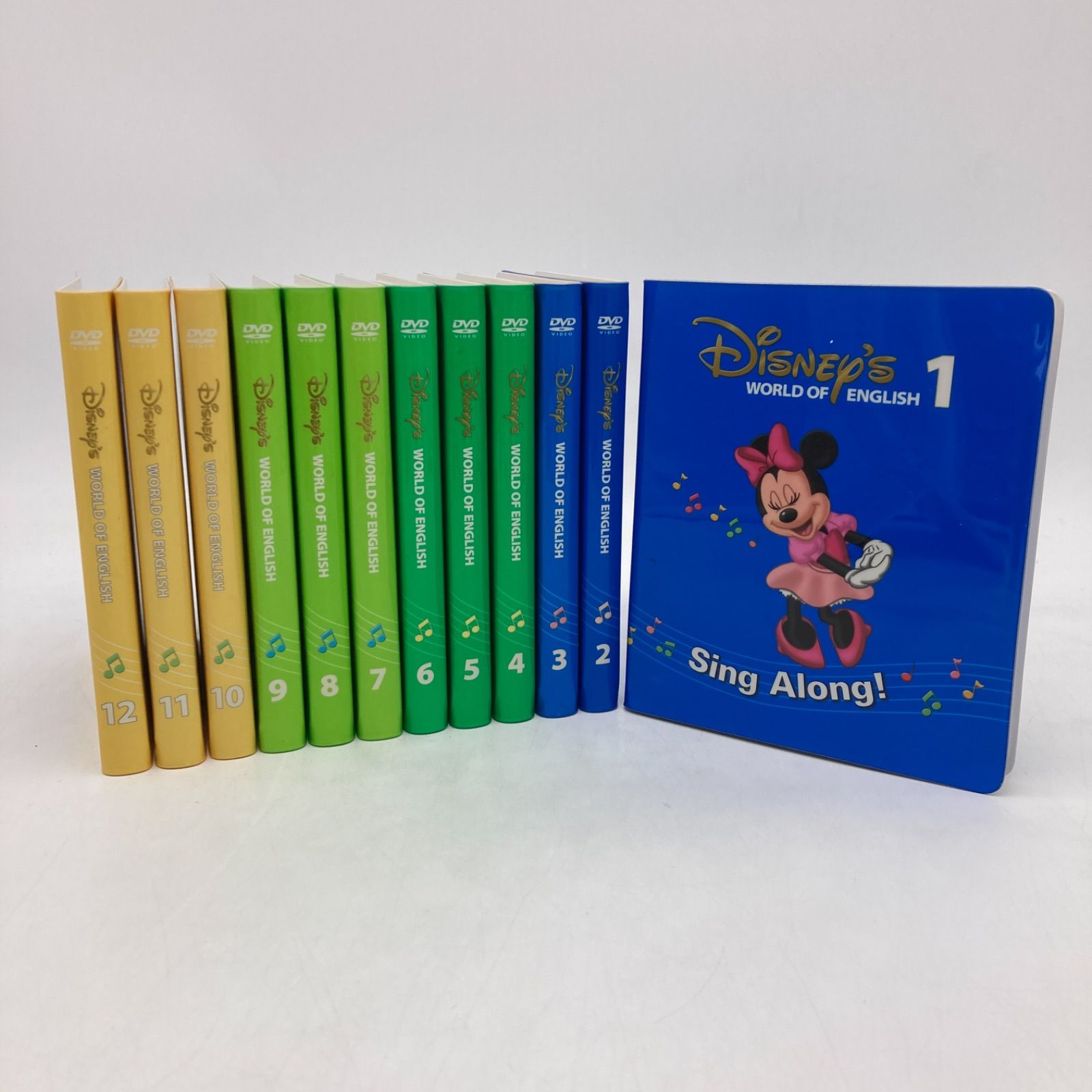 2017年購入 シングアロングDVD12枚　新子役　字幕あり　ディズニー英語システム　DWE　Disney　ワールドファミリー　中古　103406
