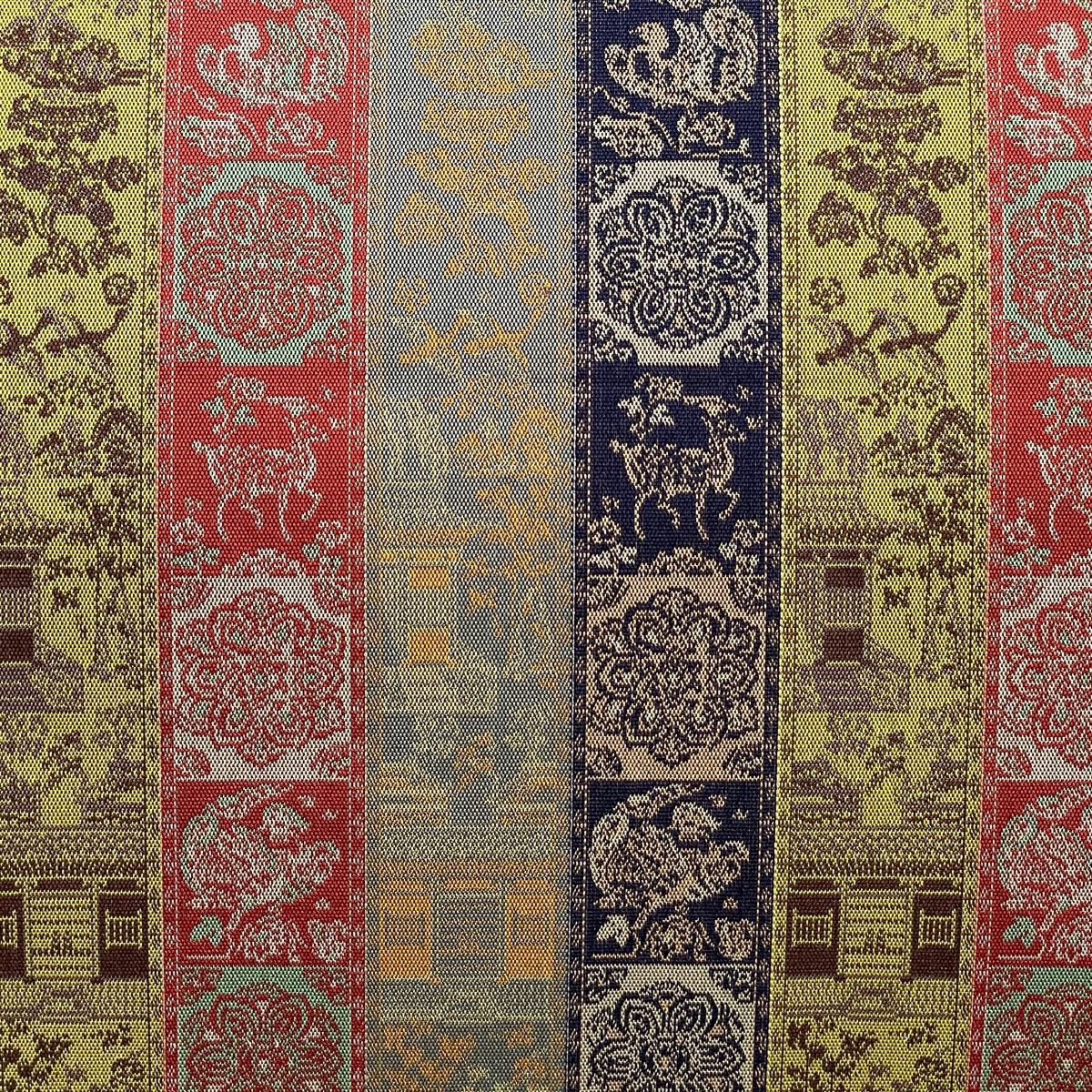 ホット セールの通販 開き名古屋帯 美品 名品 龍村美術織物 華文 花鳥 金銀糸 からし 着物・浴衣