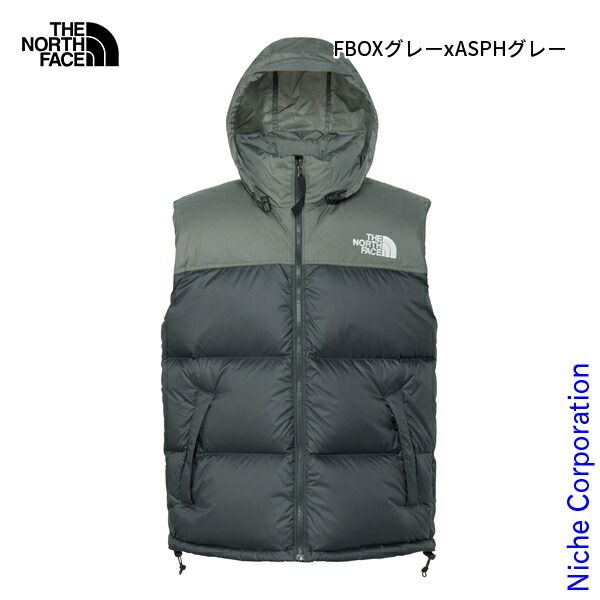 ザ ノース フェイス ヌプシベスト メンズ ND92557 FA FBOXグレーxASPHグレー M