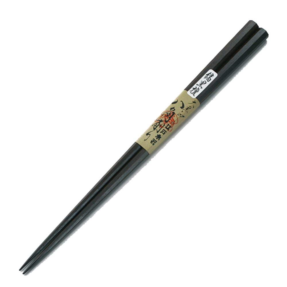お箸大黒屋 江戸木箸 八角箸縞黒檀(中サイズ） 