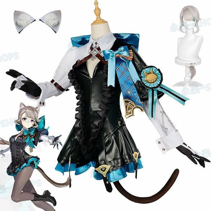原神 リネット コスプレ衣装 ウィッグ付き コスチューム服 仮装 イベント ハロウィン クリスマス 文化祭 変身 ステージ服
