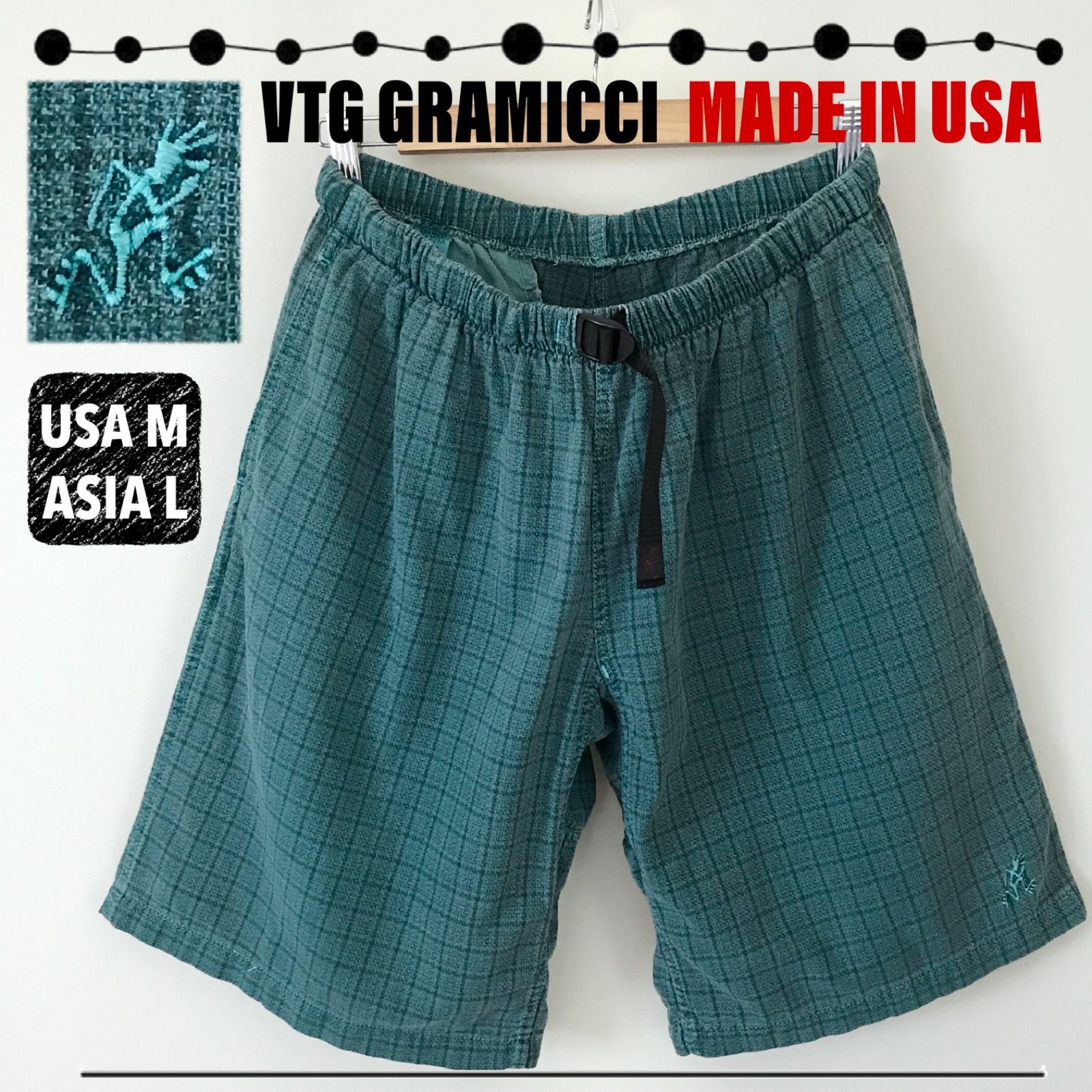 Gramicci グラミチ☆90s VTG USA製☆製品染め☆クライミングハーフ