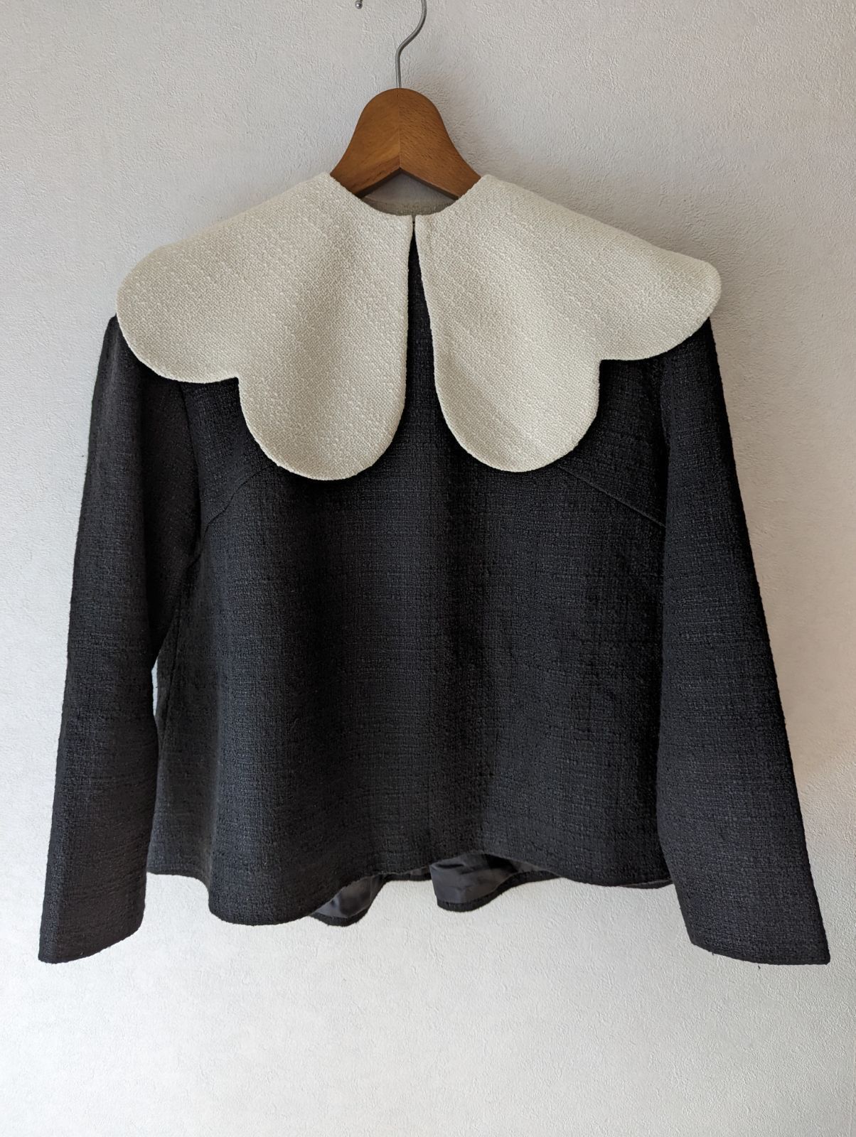 新品 seventen セブンテン ツイードバイカラートップス ブラウス