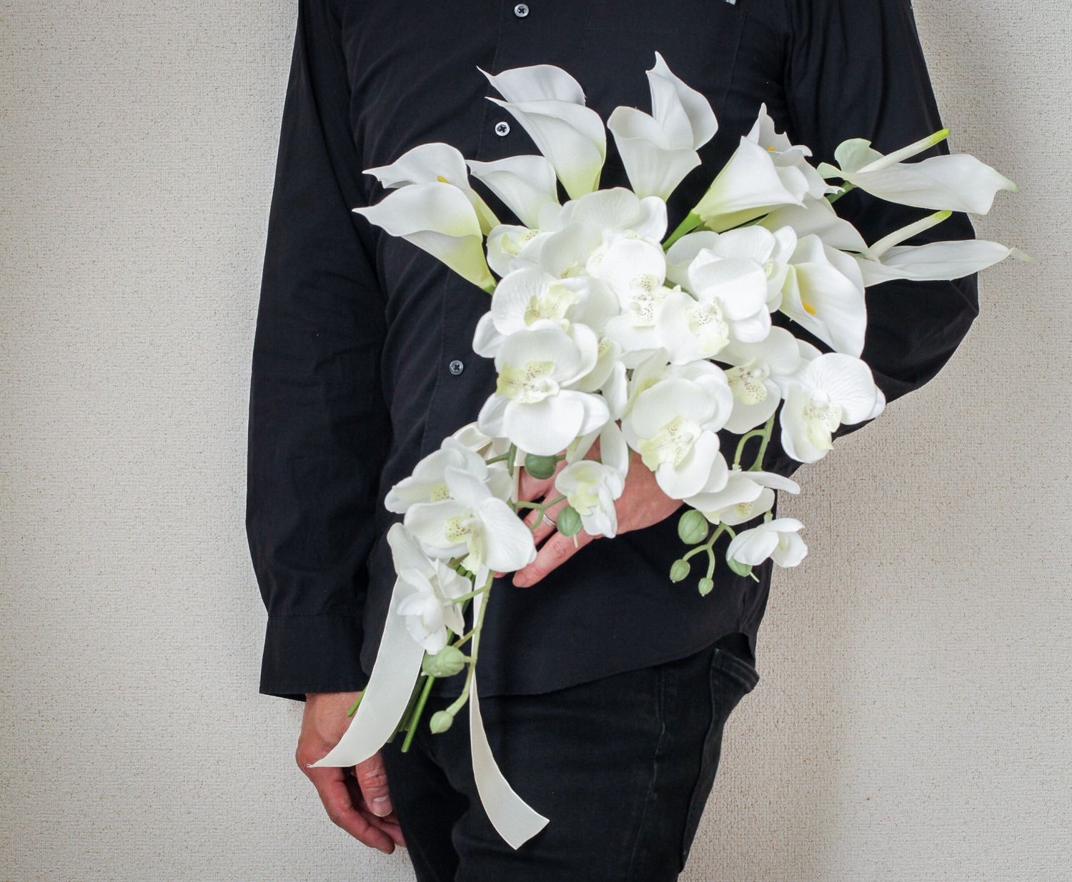 【写真映え抜群】春らしい彩り♪上品なピンク系ブーケ＆ブートニアセット 写真映え抜群】春らしい彩り♪上品なピンク系ブーケ＆ブートニアセット