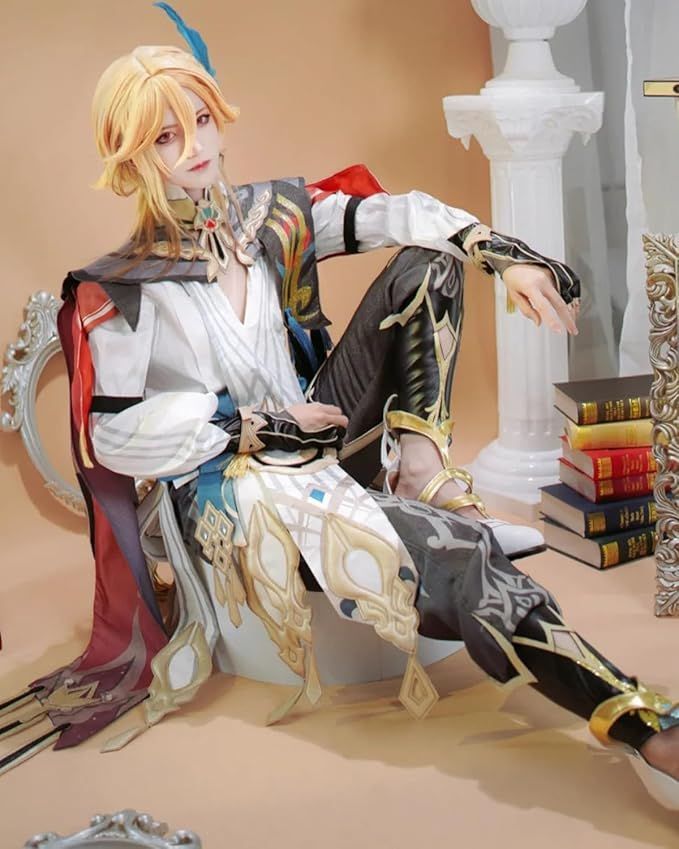 原神 げんしんカーヴェ コスプレ衣装 豪華版 フルセット コスプレ衣装 ウィッグ付き-靴追加 可 コスチューム cosplay 演出服 舞台装 クリスマス 学園祭 プレゼント 化祭 ハロウイーン パーティー 変装