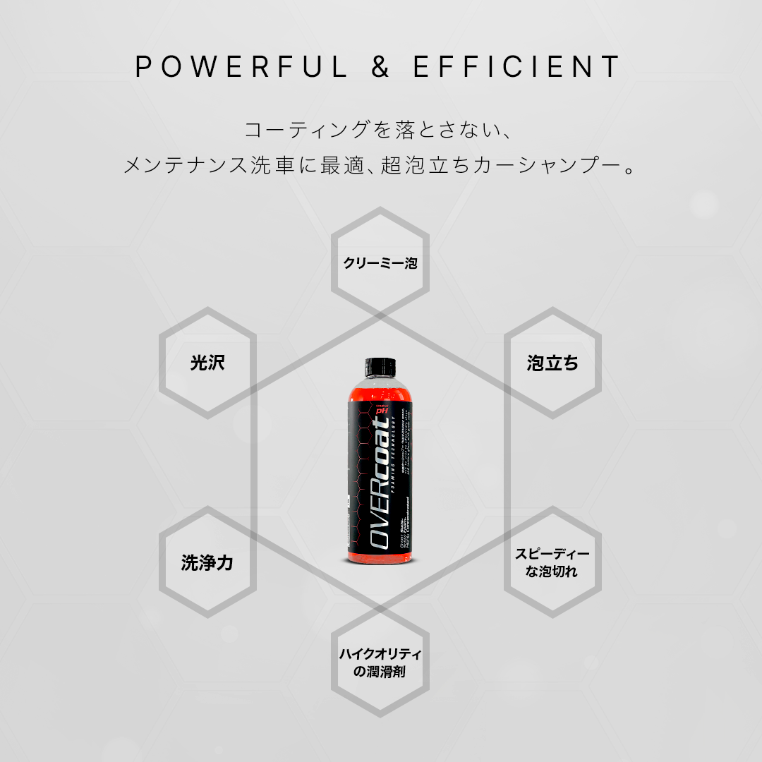 新商品! ! ! 「オーバーコート」（Neutral pH）中性カーシャンプー【DEVELOPED IN JAPAN】