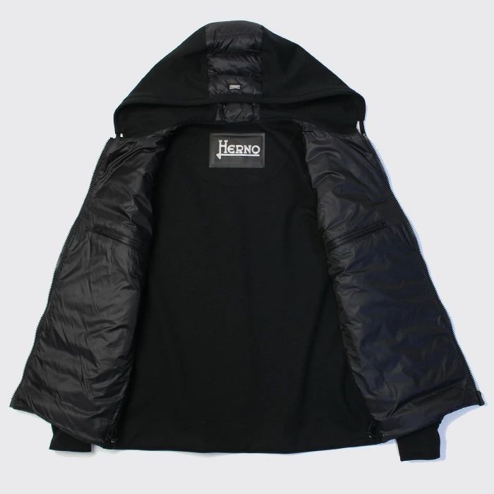 HERNO｜ヘルノ Padded Hooded Zip-Up Jacket ダウン スウェット