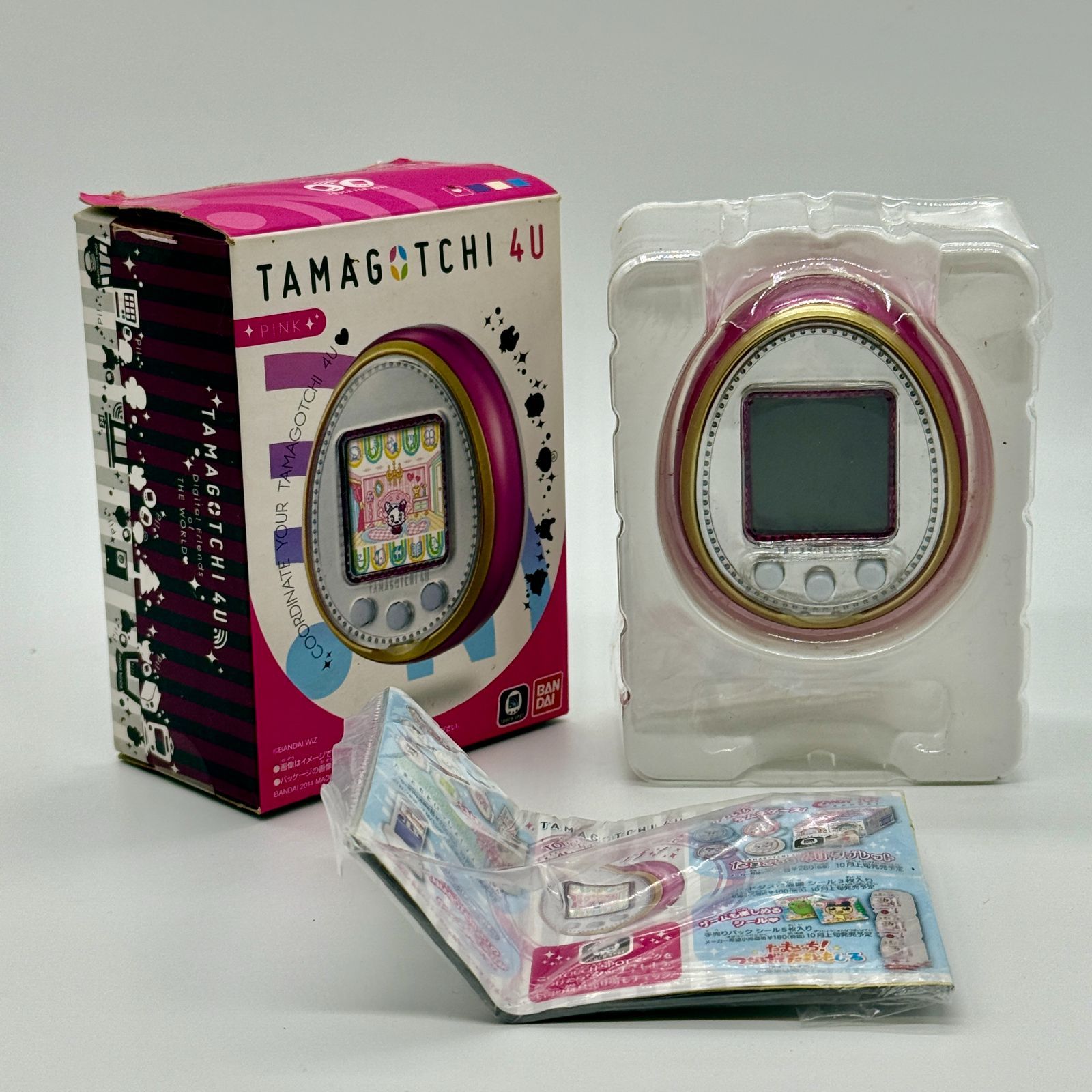 稼働品 たまごっち4U BANDAI ピンク 元箱 説明書付き TAMAGOTCHI 4U