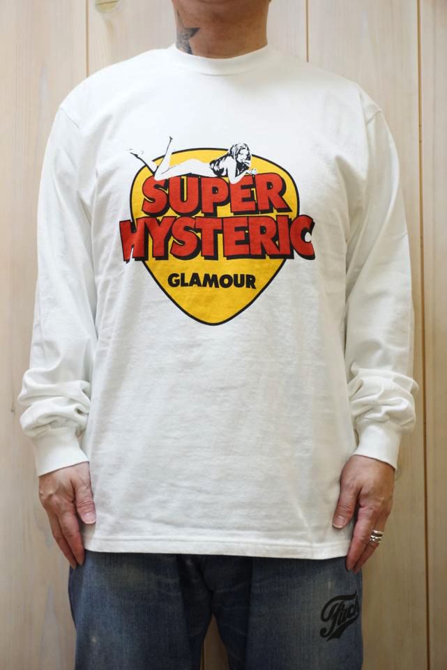 国内配送★HYSTERIC GLAMOUR★SUPER HYSTERIC ロングTシャツ HYSTERIC GLAMOUR ヒステリックグラマー 02243CL11 SUPER