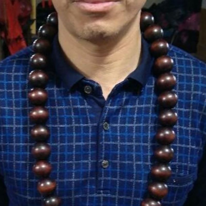 数珠 念珠 マホガニー ネックレス 風水グッズ 贈り物 装飾品 運気 風水 開運 健康運 出世運 家庭運 家内安全 財運 縁起物 ア