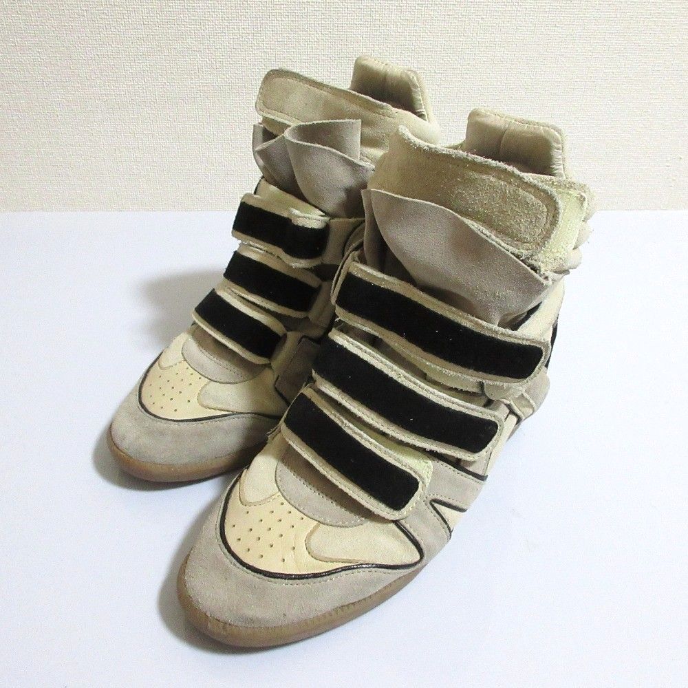 isabel marant インヒールスニーカーベージュ38