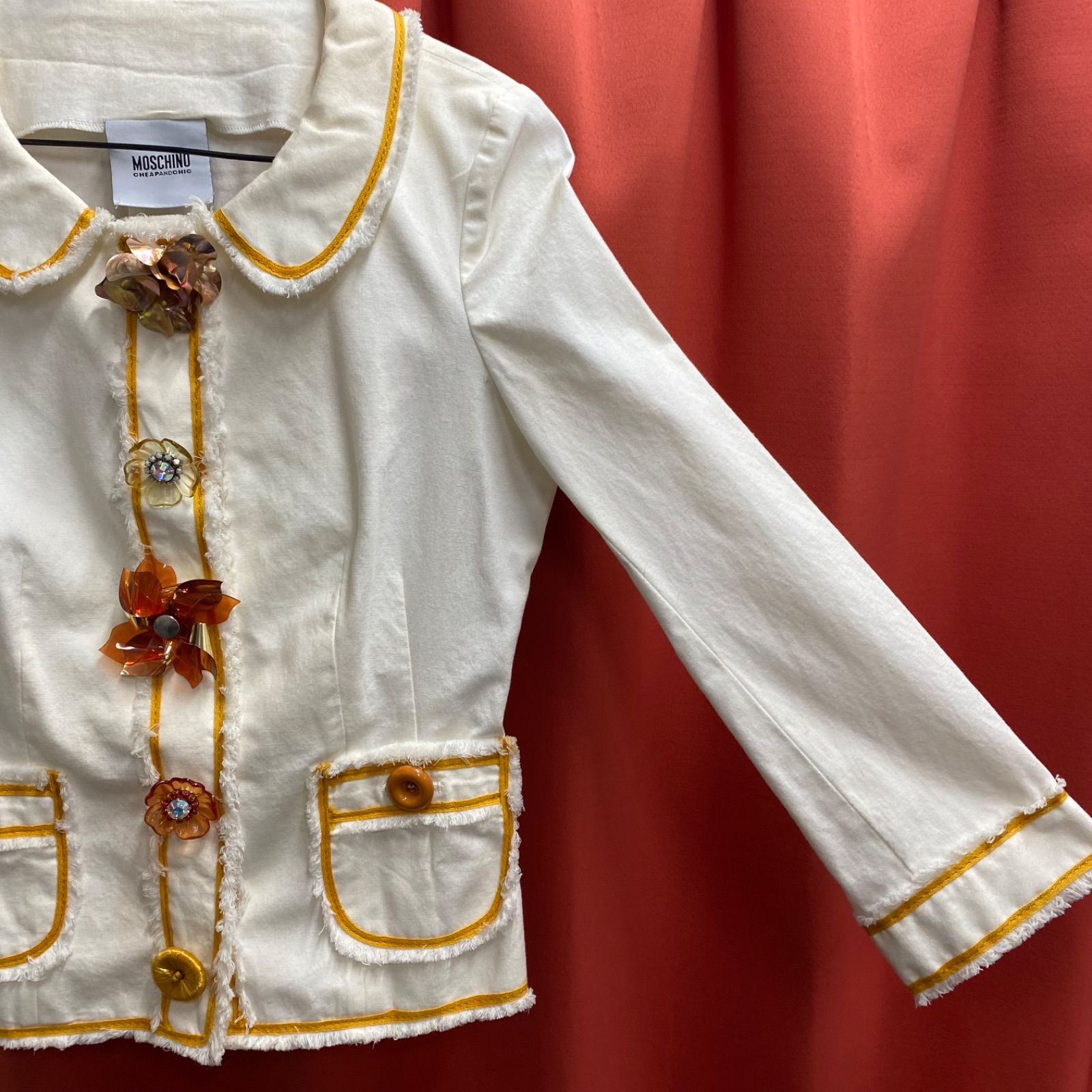 MOSCHINO モスキーノ ジャケット ブルゾン フラワー ボタン