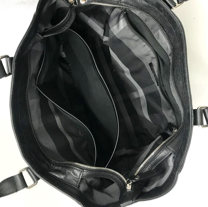 BLACK LABEL CRESTBRIDGE レザートートバッグ ハンドバッグ ビジネスバッグ BAG A4 大容量 ブラックレーベルクレストブリッジ 鞄 B10887◆