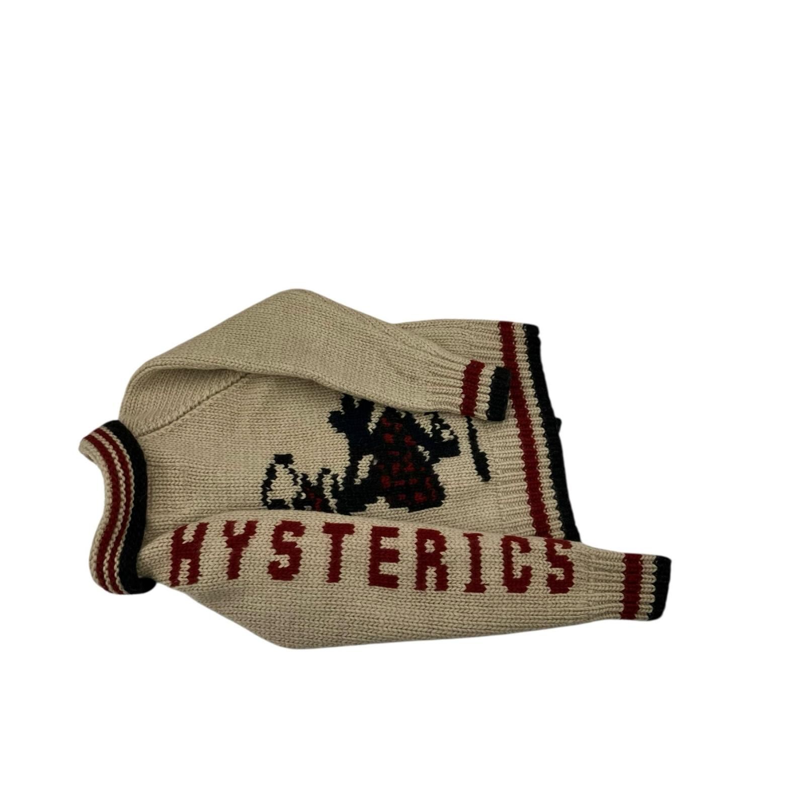  199990 HYSTERIC GLAMOUR ヒステリックグラマー ミニーマウス カウチンセーター ベージュ ウール レディース 長袖 ニット セーター