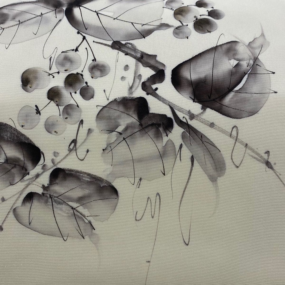 開き名古屋帯 美品 秀品 夏帯 縦絽 渦潮 波頭 ベージュ 正絹 中古 開き名古屋帯 美品 秀品 夏帯 縦絽 渦潮 波頭 ベージュ 正絹 中古