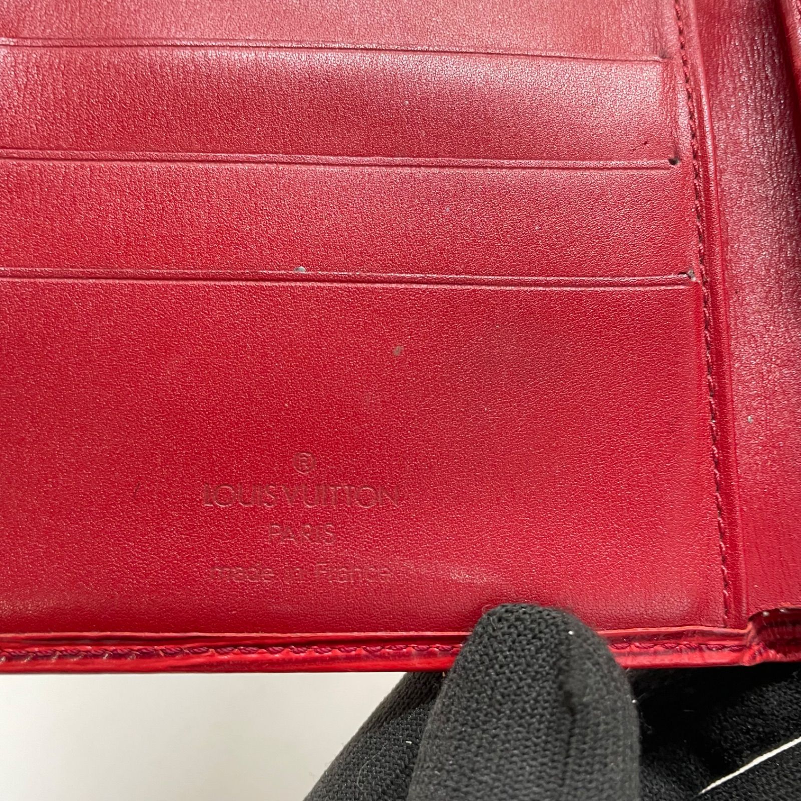 1795 LOUIS VUITTON ルイヴィトン 二つ折り財布 エピ 赤