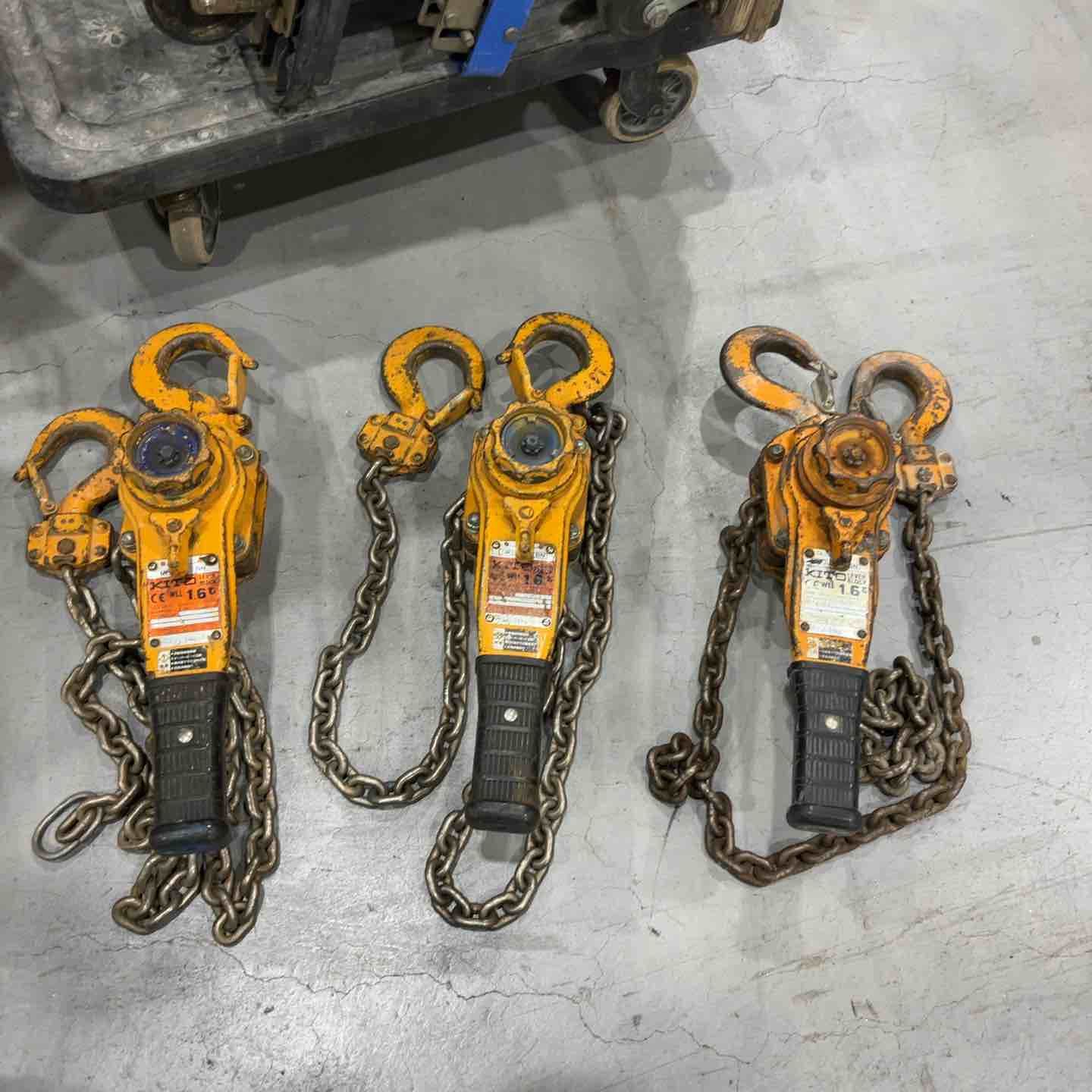品 KITO|キトー レバーブロック L5型 LB016 荷重1.6t|1.6トン 揚程1.5m 3台セット 川口店