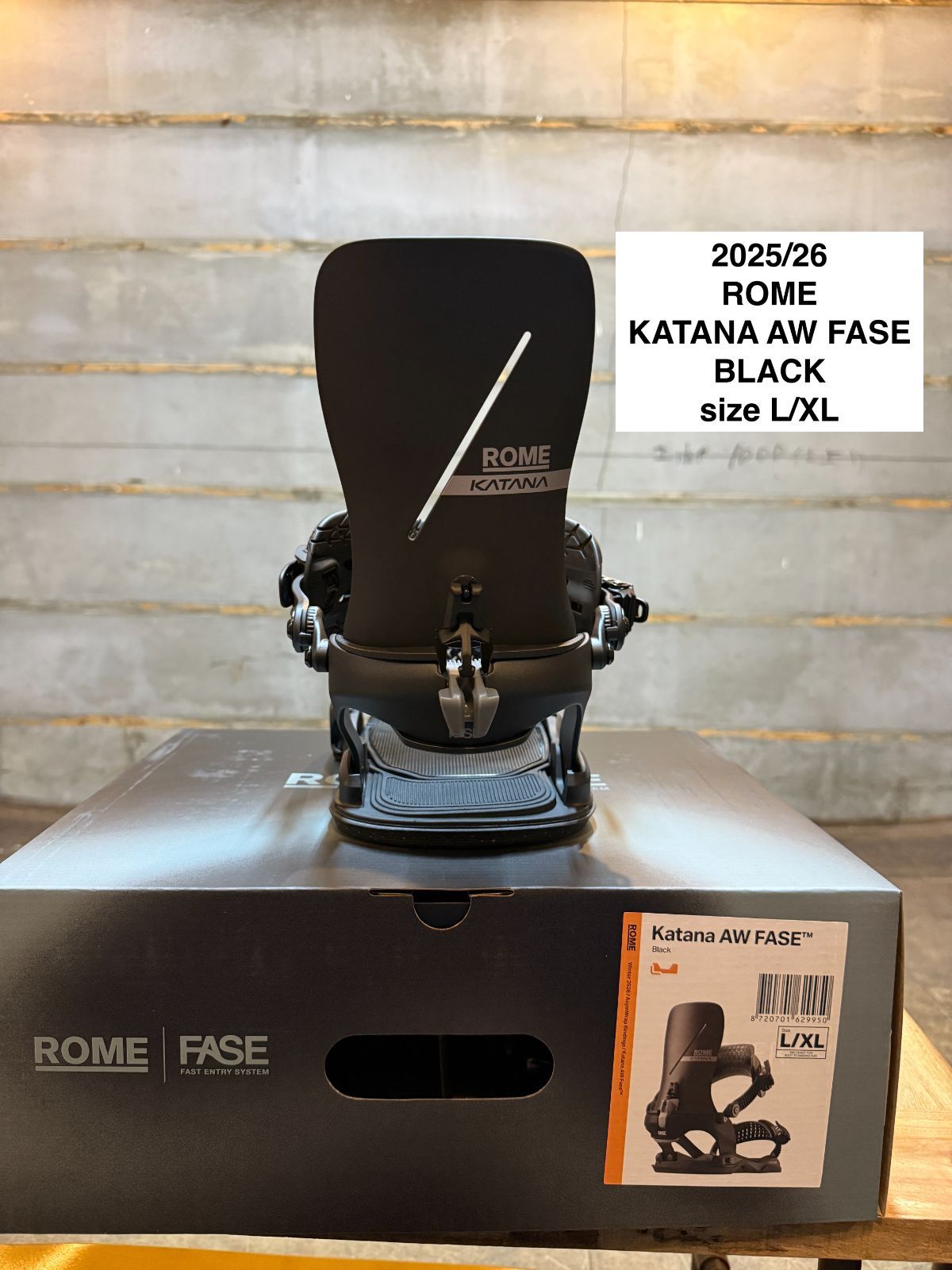 2025/26 ROME ビンディング KATANA AW FASE BLACK size L/XL 