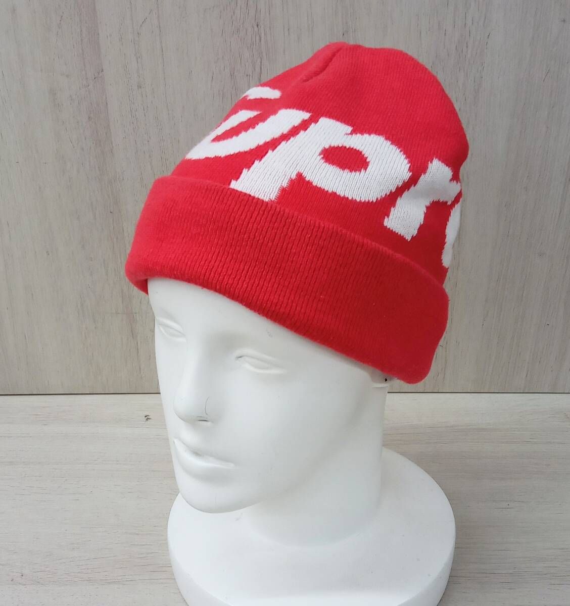Supreme|シュプリーム|ニット帽|Big Logo Beanie|コットンカシミヤ|レッド
