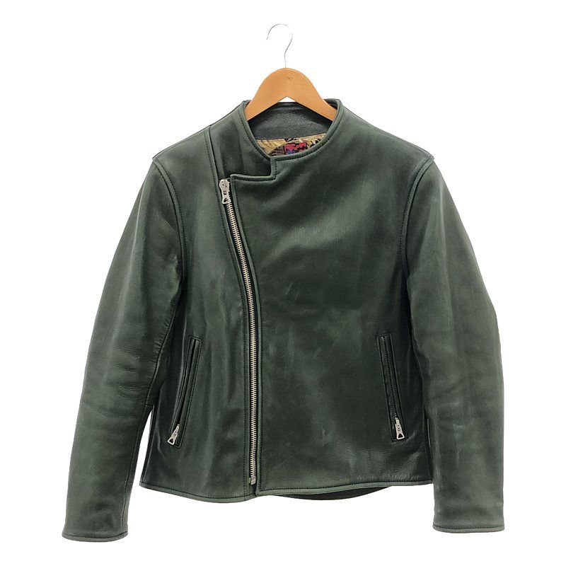 ブルーナボイン レザージャケット ホースハイド 馬革 ネイビー系 裏地