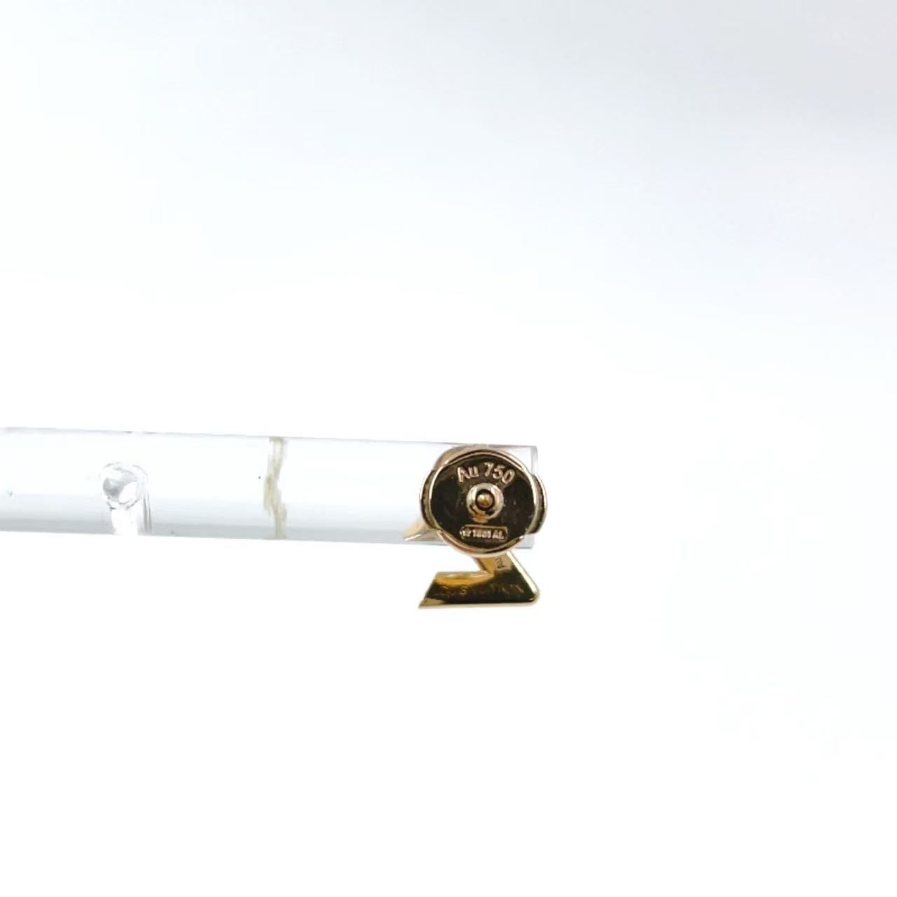 LOUIS VUITTON アップサイドダウン 片耳 AU750 ゴールド ピアス ゴールド