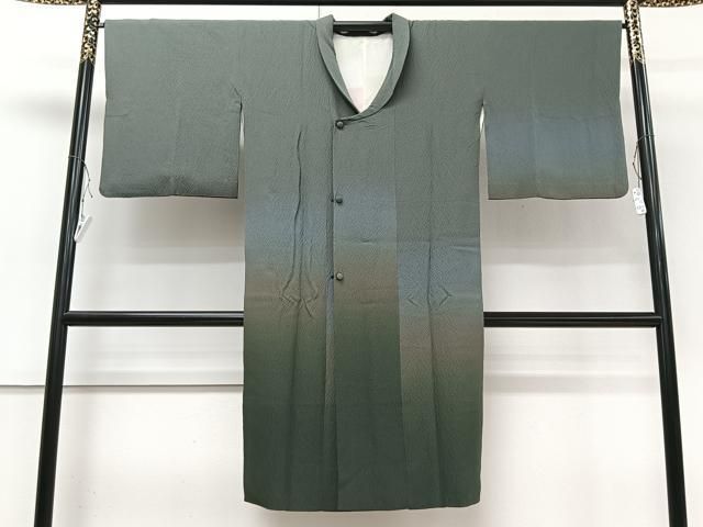 平和屋着物＃道行コート 霞文 暈し染め ロング丈 正絹 逸品 CAAT5682id