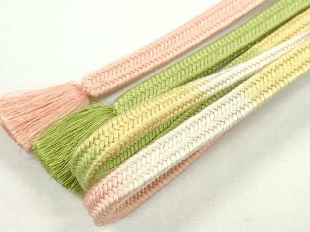 平和屋本店□極上 有職組紐道明 帯締め 冠組 唐衣 金糸 宮内庁御用  