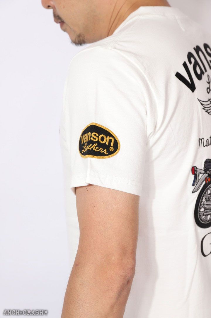 VANSON SUZUKI GT380 半袖Tシャツ SMV-2401 オフホワイト バンソン