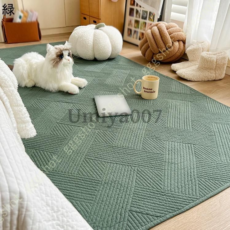 カーペット 洗える 綿 コットンキルト ラグマット ラグ 滑り止め