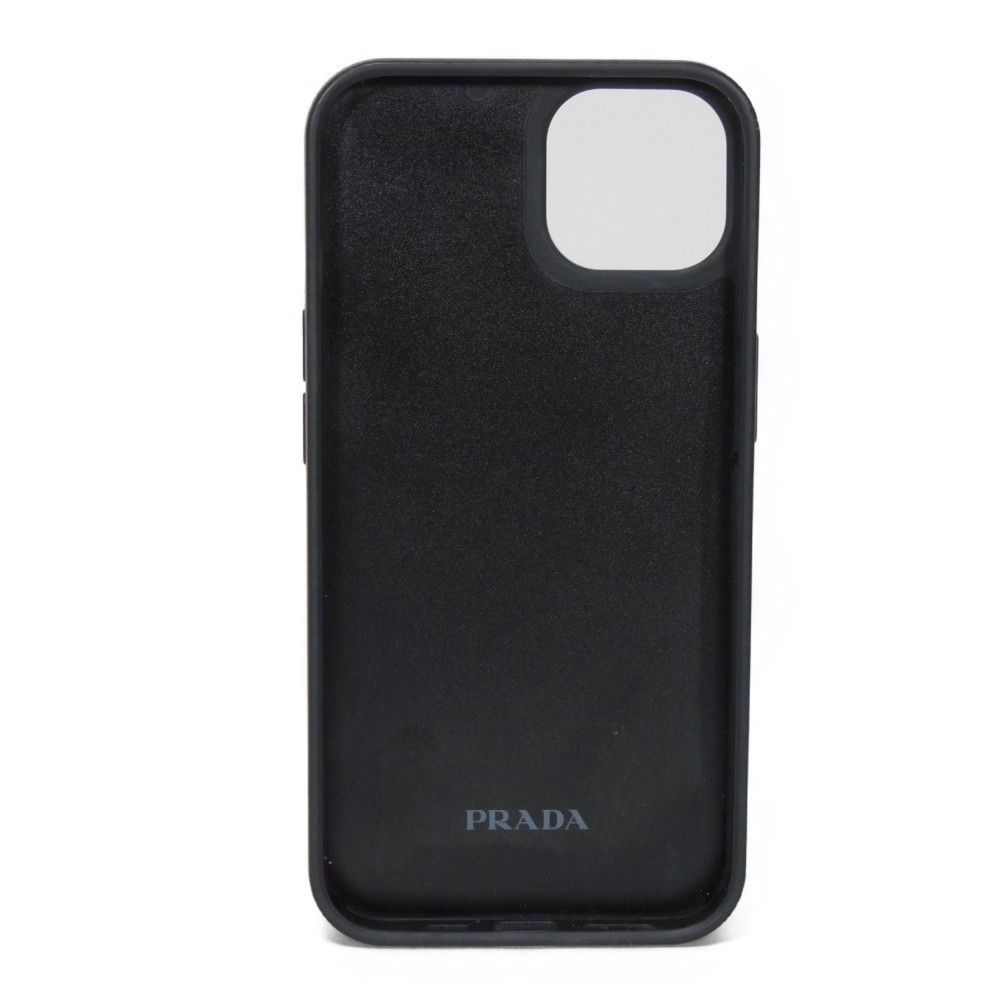 PRADA - PRADA プラダ サフィアーノ トライアングル iPhone 13 ケース ライトブルー パステル ゴールド トライアングルロゴ セレステ スマホケース 1ZH148 PRADA プラダ サフィアーノ トライアングル iPhone 13 ケース