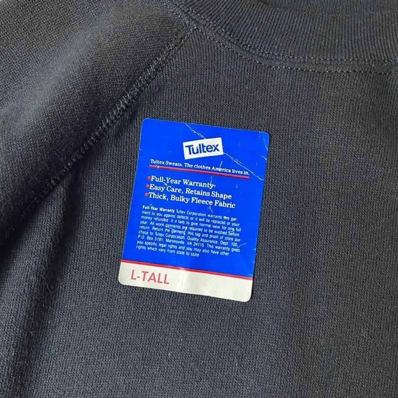デッドストック 80s USA製 TULTEX 無地 半袖 スウェット
