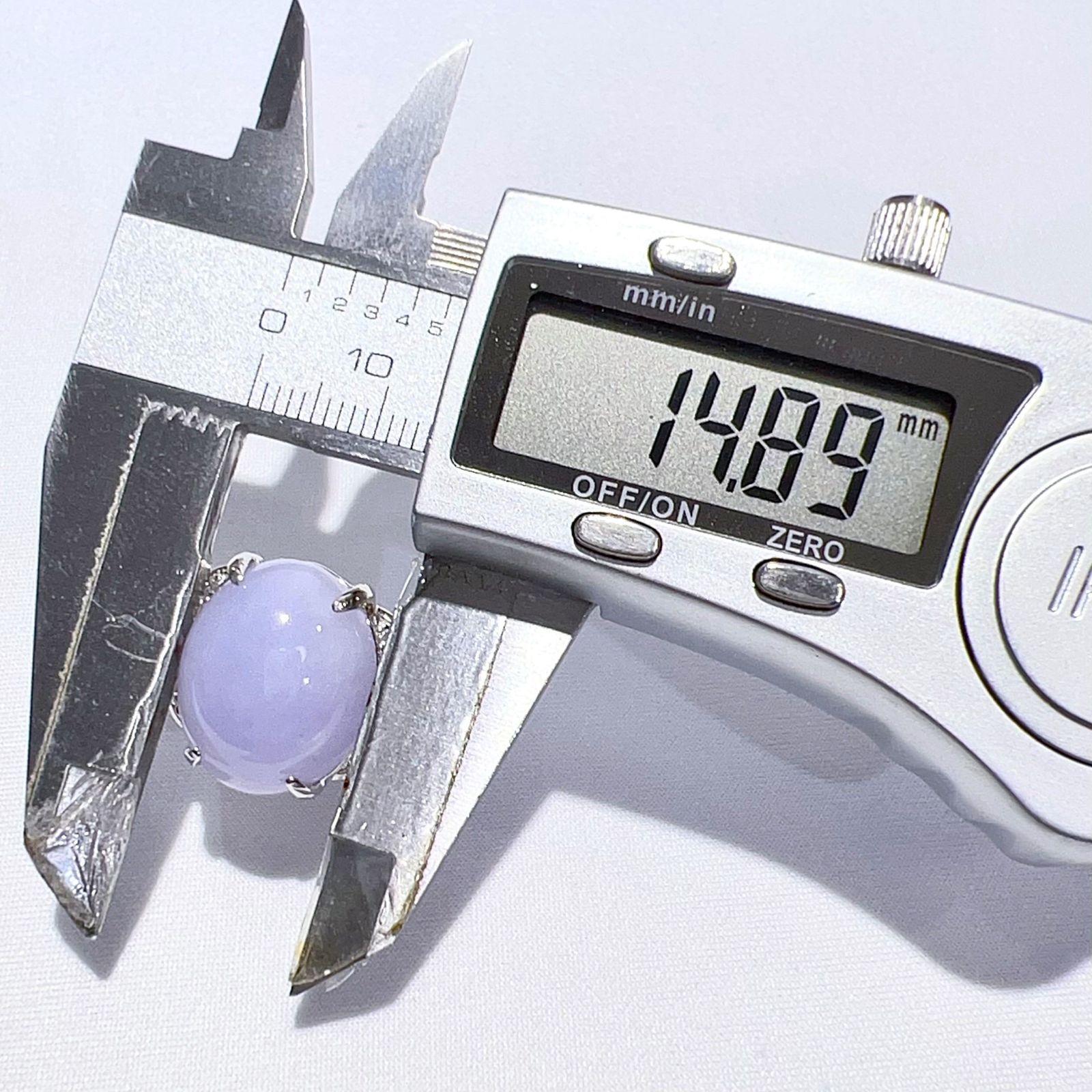 Pt900 天然 翡翠 ラベンダージェイダイト ダイヤ リング 10号 J21.17ct 