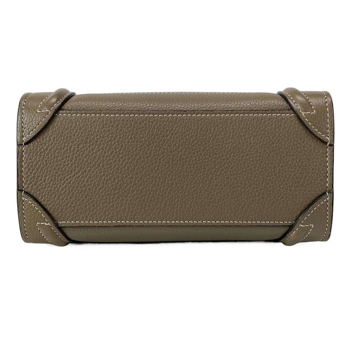 CELINE ラゲージ　ナノ　 スリ　ベージュ　グレージュ　ハンドバッグ CELINE 【美品】セリーヌ バッグ ラゲージ ナノ ショッパー