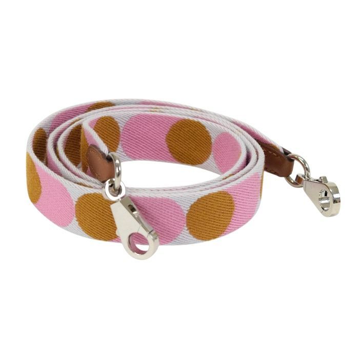 【Aランク】 エルメス HERMES バンドリエール サングル フリッパーボール 25mm トワル (キャンバス) / スイフト (レザー) SV金具 Z刻印 (2021年) ショルダーストラップ ホワイト / ピンク / セサミ 正規品 美品 中古 mbm28023 エルメス HERMES バンドリエール サングル フリッパーボール 25mm