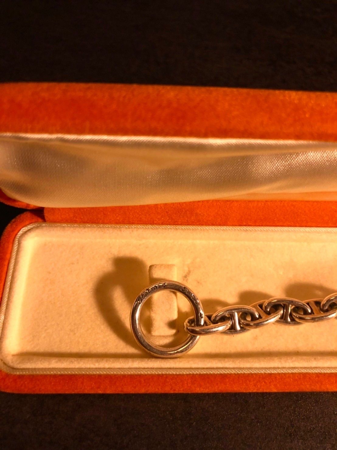HERMES エルメス シェーヌダンクル 筆記体ロゴ1970年代 PM18コマ