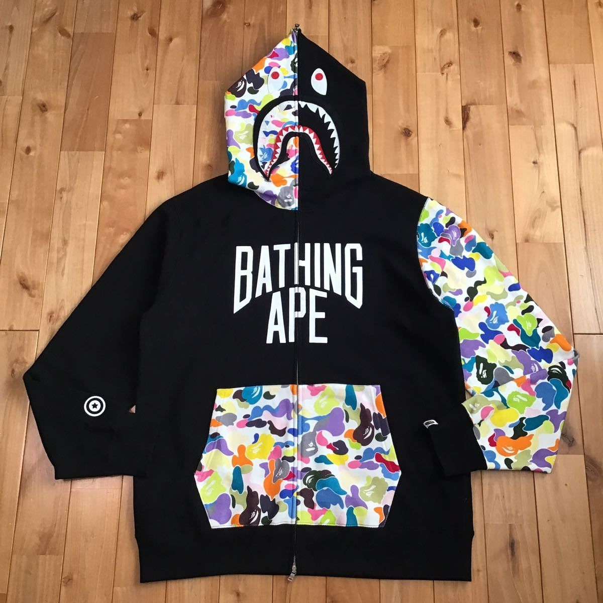 APE BAPE KAWS SHARK HOODIE シャークパーカーXL