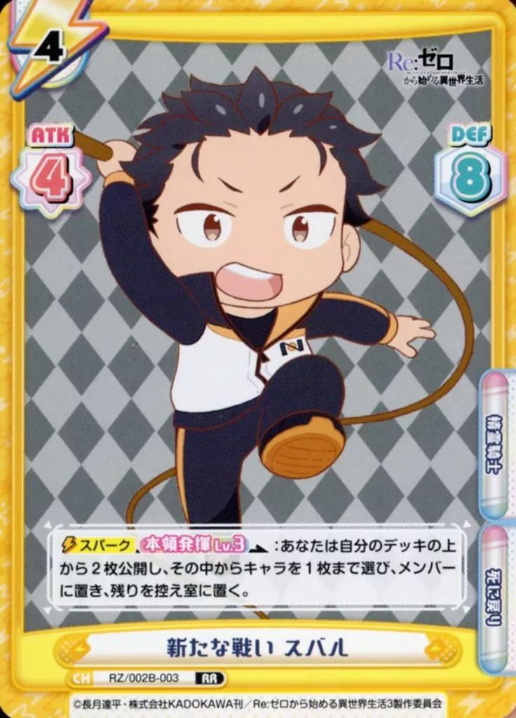 Reバース for you　Re:ゼロ　無知無能にして無力無謀 スバル Reバース for you Re:ゼロ 無知無能にして無力無謀 スバル SNR - メルカリ