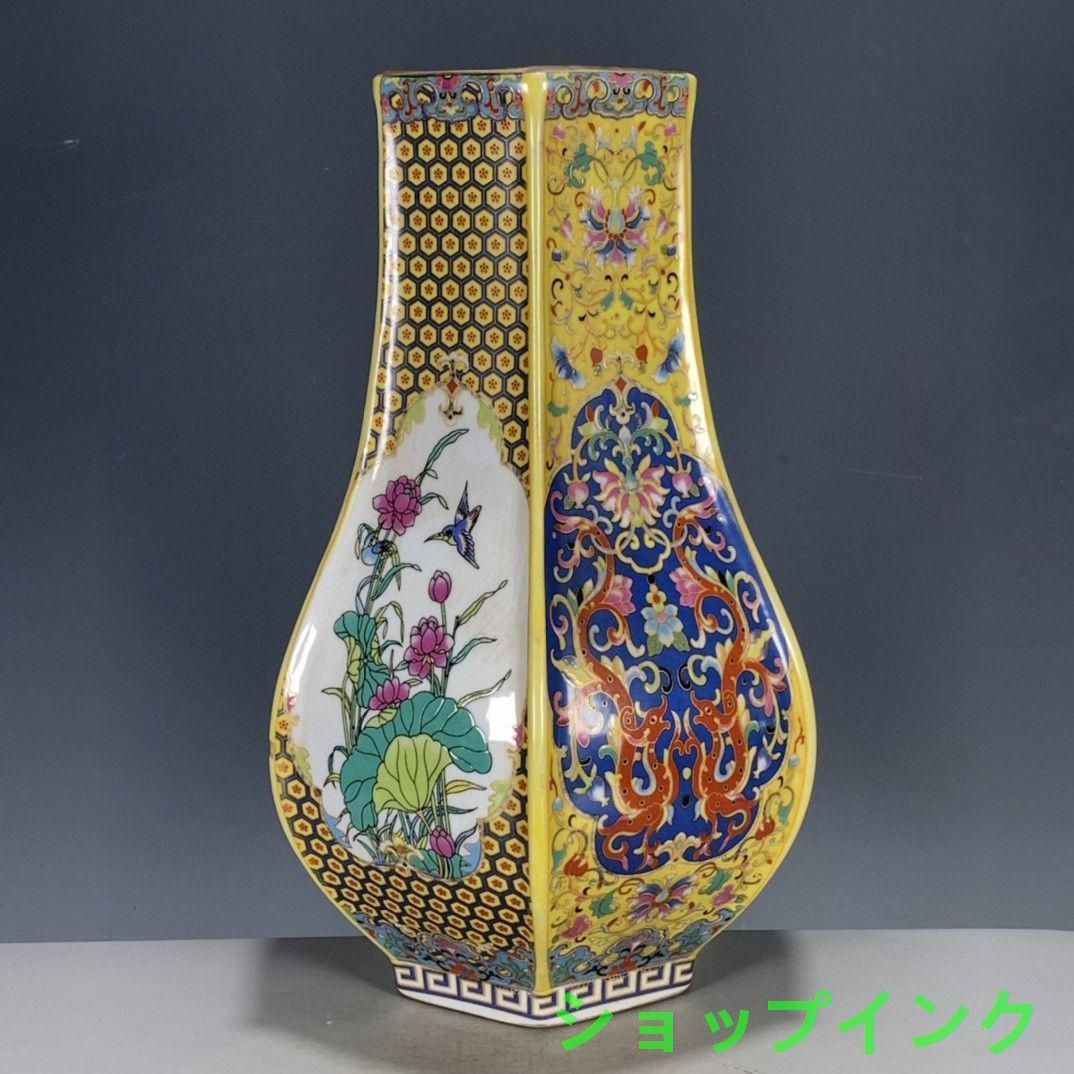 乾隆雍正です鶏血紅鹿耳尊の花瓶です景徳鎮装飾品 現代工芸品 美術品 置物 景徳鎮『青花山水花瓶』