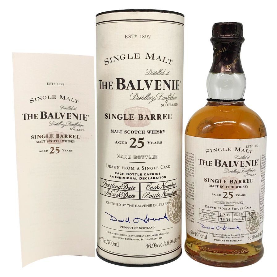 ザ バルヴェニー シングルバレル 25年 700ml 46.9% L4