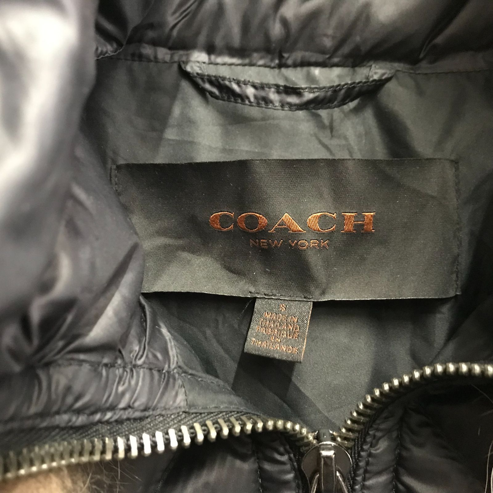 COACH コーチ ベルテッド キルティング ダウンコート ジャケット