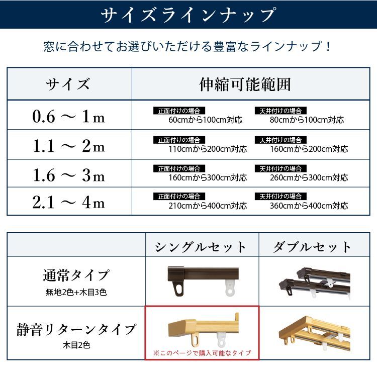 【 カーテンレール シングル 0.6～1.0ｍ リターン仕様 】静音 伸縮 TOSO トーソー AJ606 カーテンレール 正面付け 天井付け 静音ランナー 長さ調節可能 軽い スムーズ カーテンレール ベージュ ブラウン 木目調 送料無料 直送 TOSO