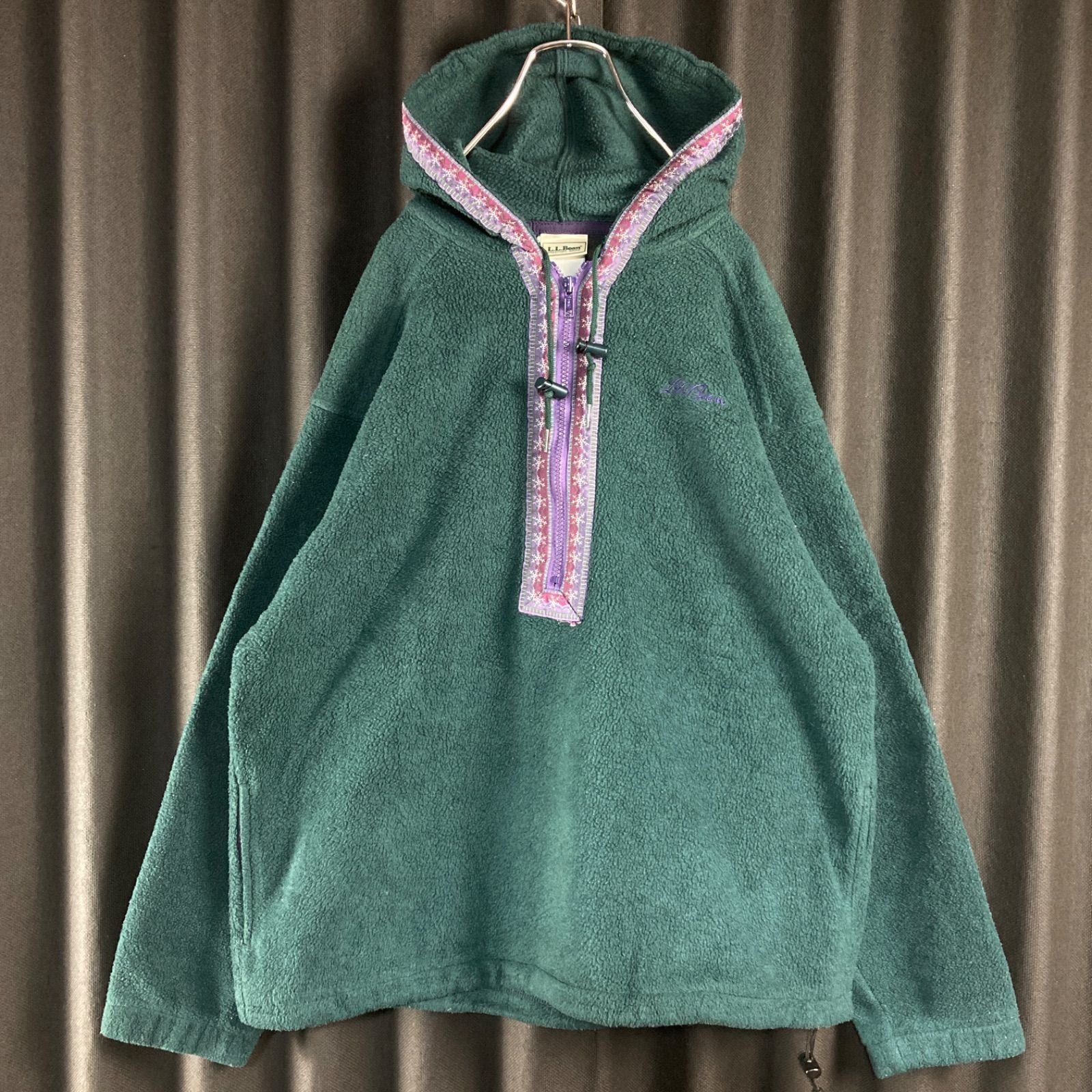80s USA製 山タグ アノラック フリース チロリアン 80~90年代 L.L.Bean