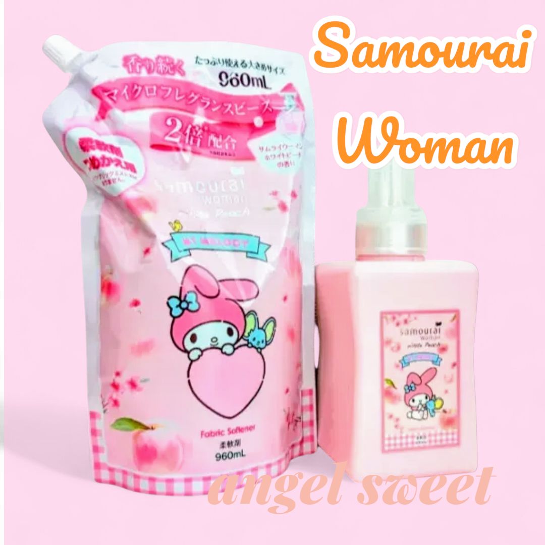 マイメロ限定コラボ】 サムライウーマン 柔軟剤 ホワイトピーチの香り