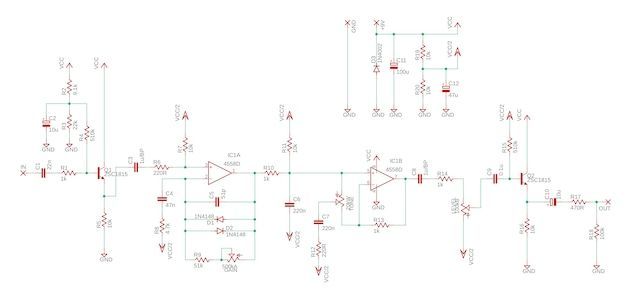 "Green Ray OD" TS10系 オーバードライブ 歪み《エフェクター自作キット》