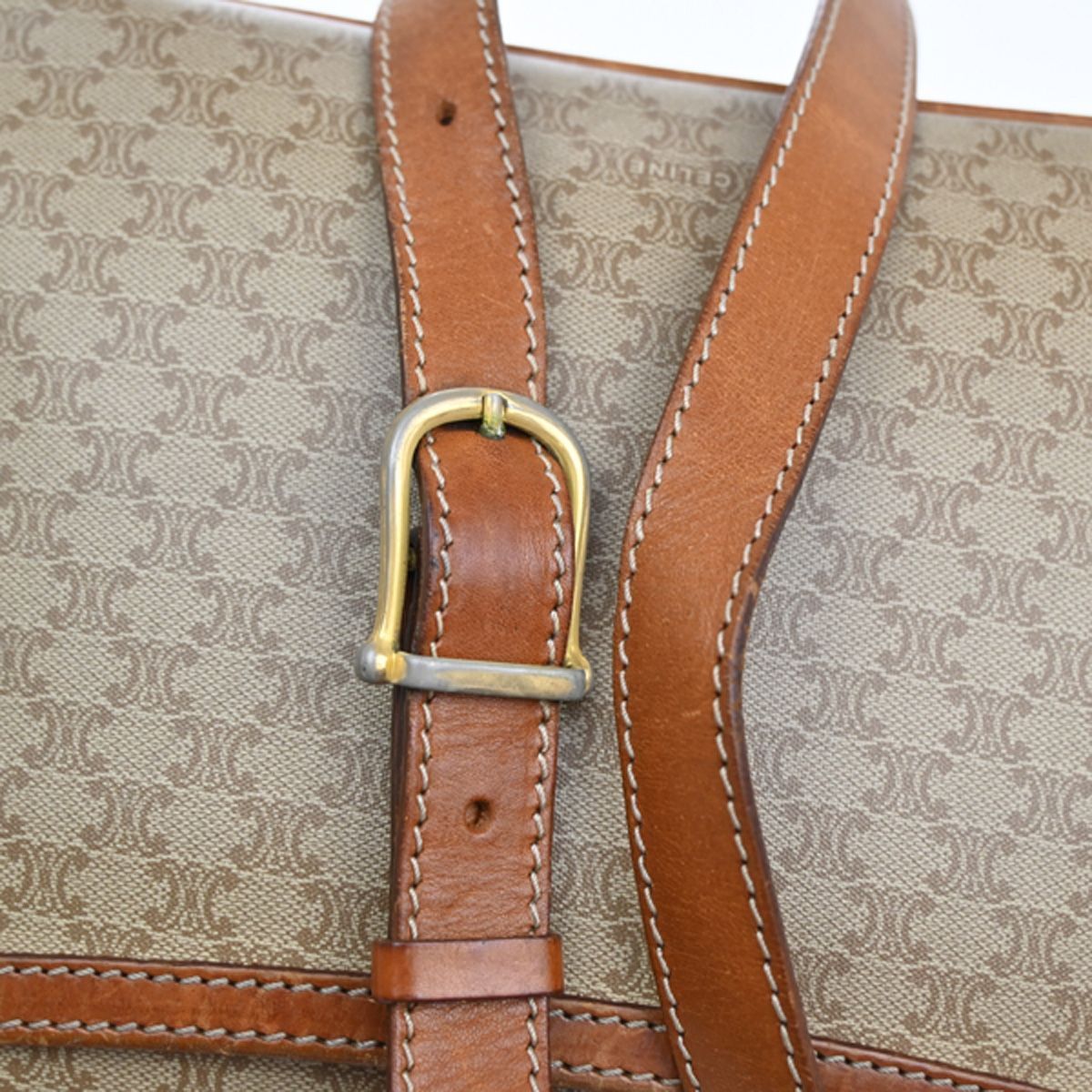 CELINE マカダム柄ブラウンショルダーバッグ 楽天市場】【中古】CELINE | セリーヌ マカダム柄 ショルダー