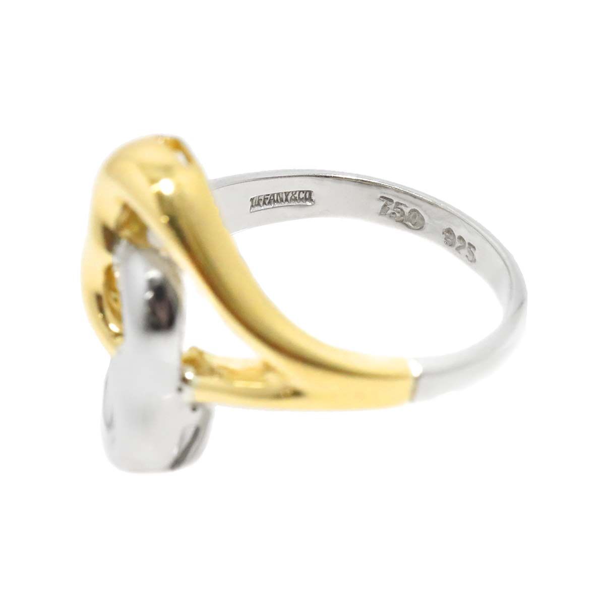 ティファニー TIFFANY&Co. オープンハート 9号 リング K18 YG SV